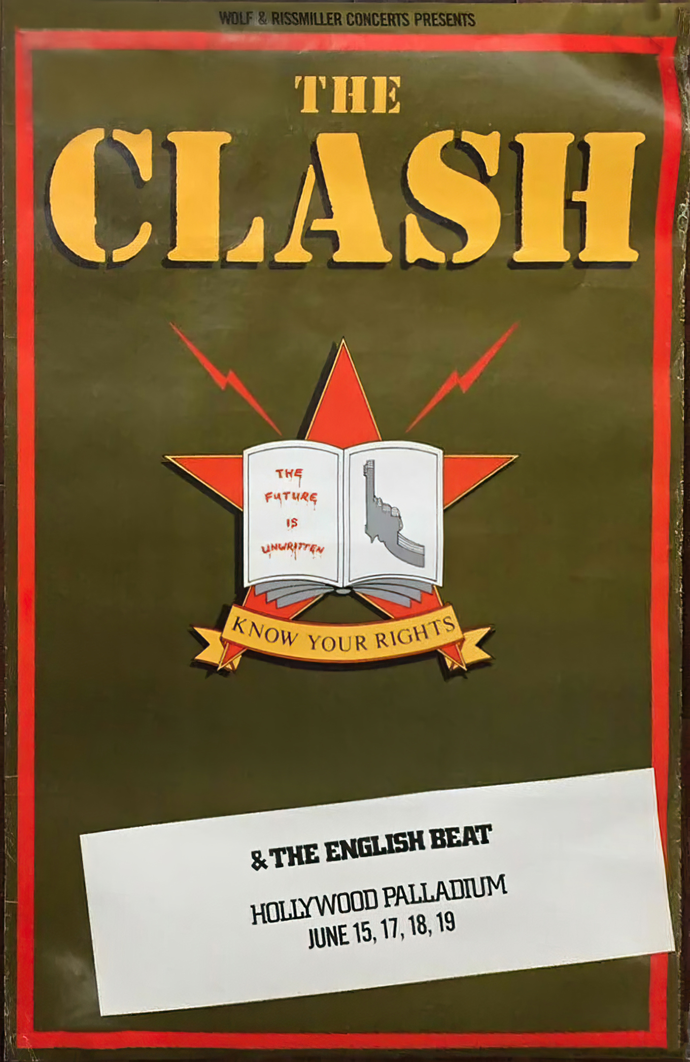 The CLASH／CLASH ON PAROLE ツアー 大型ポスター（Out On
